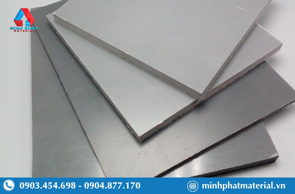 Tấm nhựa PP màu ghi chống thấm nước và kháng hóa chất